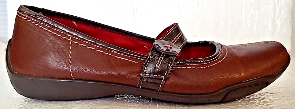 Naturalizer Shoes 7 1/2 M Womens Calva Mary Jane Oxford Brown Cushion Close Toe - Image 3 of 4