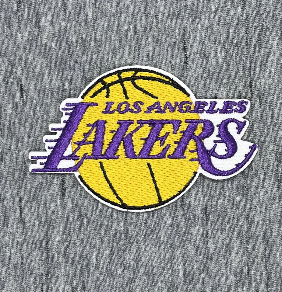 LOS ANGELES LAKERS EMBROIDERED IRON ON PATCH 2.0” X 3.0” FREE SHIPPING - Image 1 of 1
