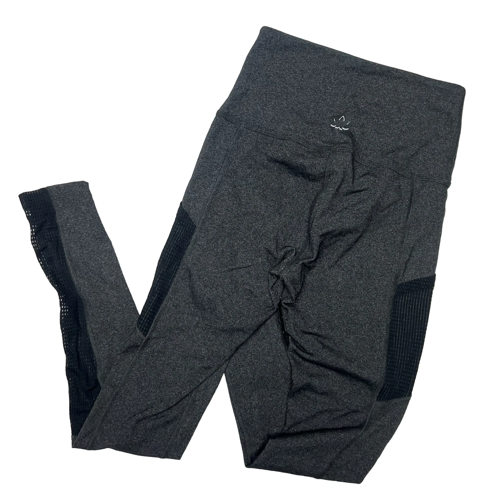 beyond-yoga vysokým pasem po celé délce černé síťované kapsy leggings