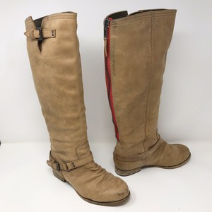steve madden riding boots red zipper