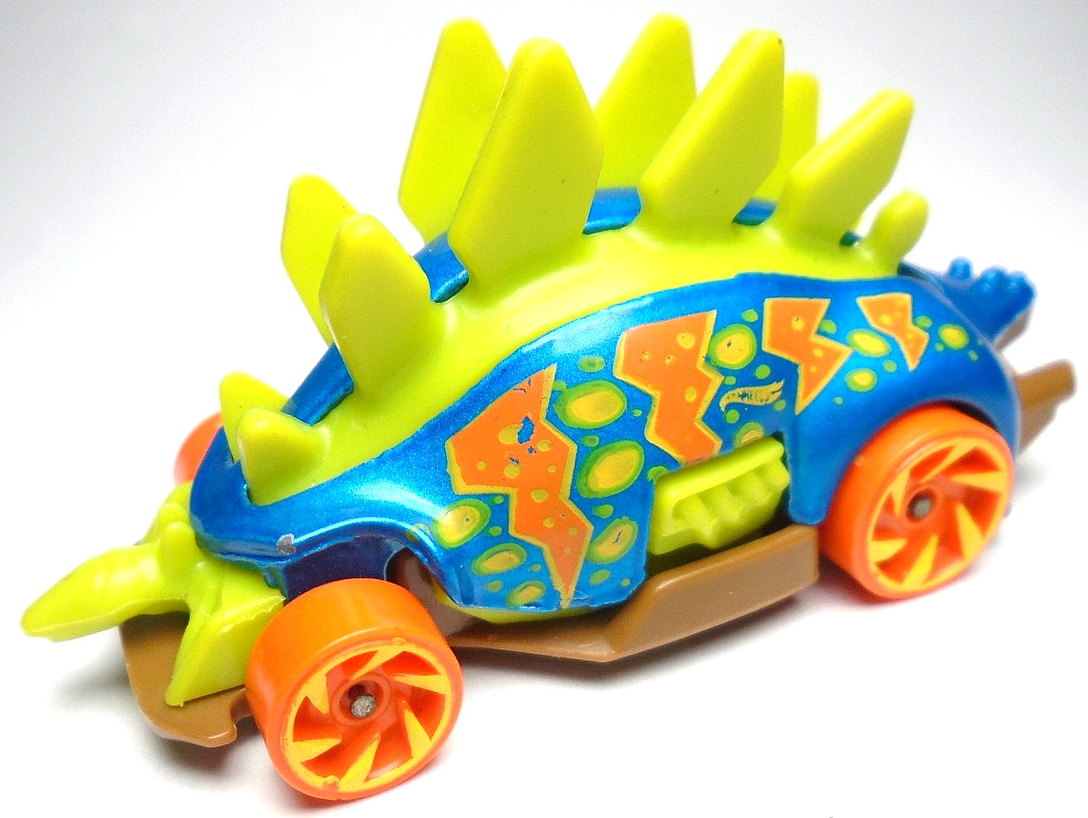 2018 HOT WHEELS DINO RIDERS MOTOSAURUS BLUE 1:64 DIECAST 3" DINOSAUR CAR W GREEN