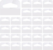 200Pcs Retail Display Tags, 1.6"X1.2" Clear Slot Hole Plastic Sticky Hang Tags S