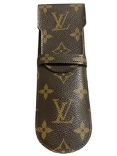 Near MINT LOUIS VUITTON Monogram Canvas Pen Case Glasses Case Pouch Brown Auth