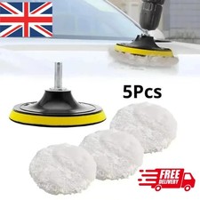 5in Car Polisher Gross Wool Wheel Mop Polishing Pads For Drill Buffer Waxing Kit