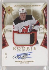 2021-22 Ultimate Collection Rookies 76/99 Fabian Zetterlund #182 Patch Auto 0ks3