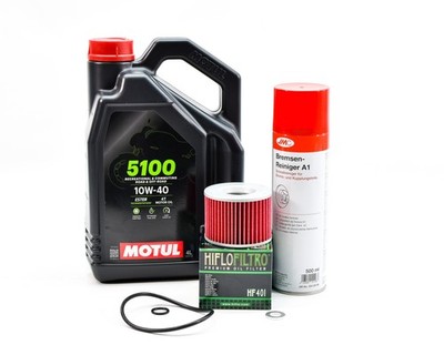 Wartungskit Entleerung für KAWASAKI GPZ 750 von 1983 bis 1985 MOTUL 5100 10W4...