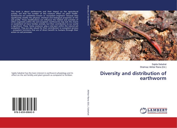 Diversity And Distribution Of Earthworm Sajida Sabahat Taschenbuch 104 S. 2018-image