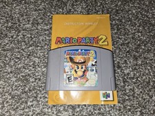 Mario Party 2 N64 Authentic Game Cartridge & Manual - Tested And Working