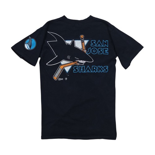 VTG 90s NHL SAN JOSE SHARKS SALEM SPORTSWEAR DOUBLE SIDED T-SHIRT SIZE M