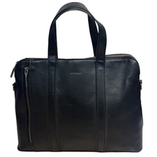 MATT & NAT BAG SONA VEGAN SATCHEL BRIEFCASE - FORUM BLACK TOTE TOP HANDLE PURSE
