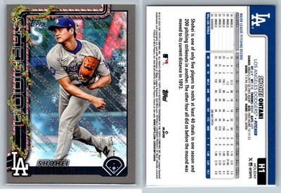2025 Topps Holiday GLITTER BLUE METALLIC LIGHTS Parallels #H1-H200