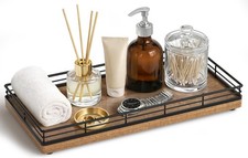 Bathroom Vanity Tray 12" x 6" Acacia Wood Countertop