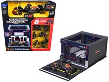 Max Verstappen Red Bull RB21 F1 2025 Pit Pass Garage Diorama 1/43 Diecast Model