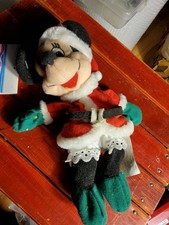 Vintage Disney Store Mini Bean Bag Santa Minnie Mouse With Tag