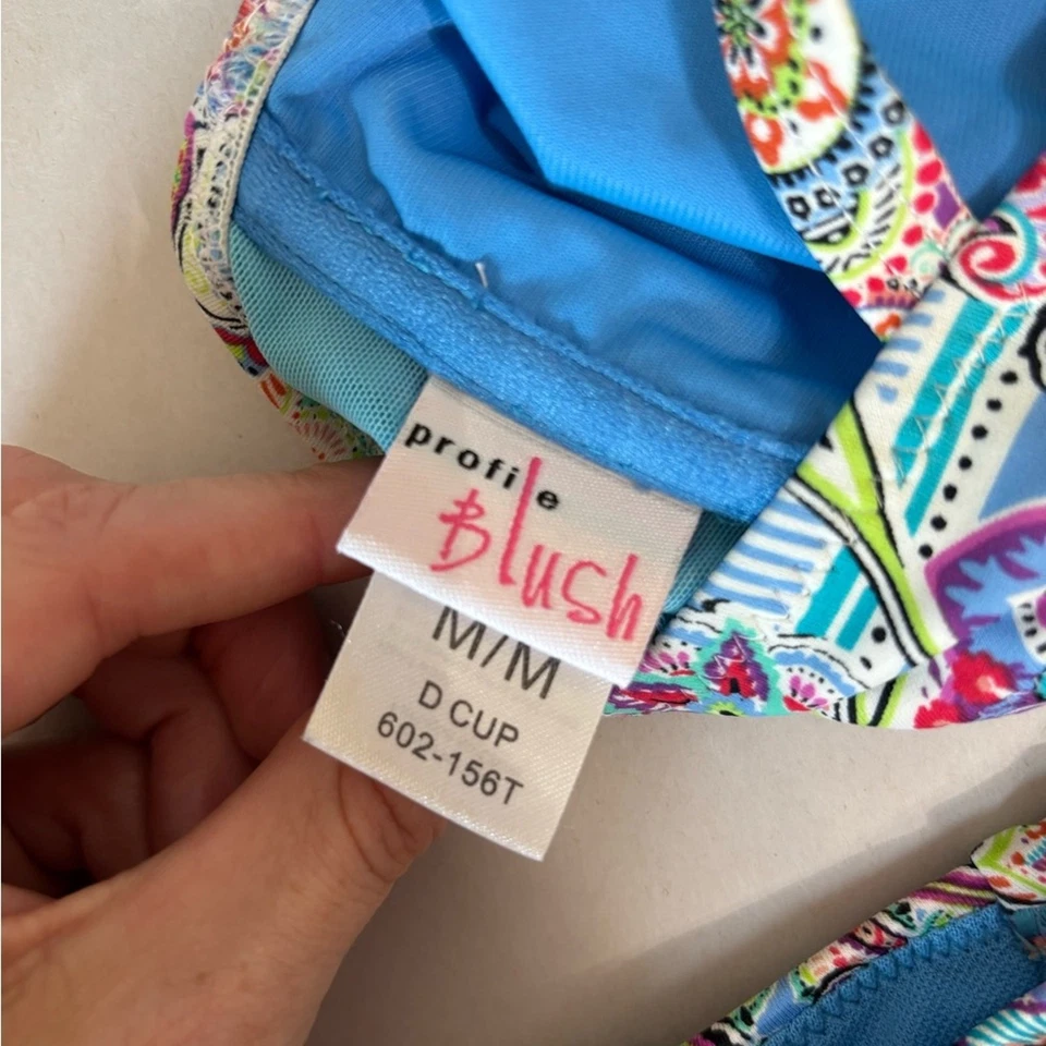 Conjunto de bikini de dos piezas Profile Blush en cachemira multicolor - talla M copa D Foto 4 de 4