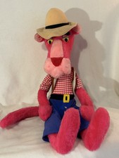 The Pink Panther Western Cowboy Stuffed Toy 1980 Vintage 20-inch