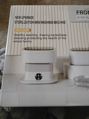 #ad Foldable Mini Portable Washing Machine 16L Spin Dryer White New O B $30.00