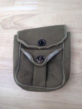 US military Army Canvas 2 Pocket Mini Ammo Pouch Tactical Shell Holder