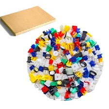 200 Pcs Mixed Auto Car Nylon License Plate Screw Inserts Nylon Grommet Nut Assor