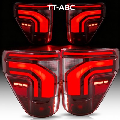 Pair FULL LED Sequential Tail Lights Red w/BLIS For Ford F150 2021-2025 Assembly