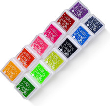 Pad, 12 Colors Washable Stamp Pad for Kids  
