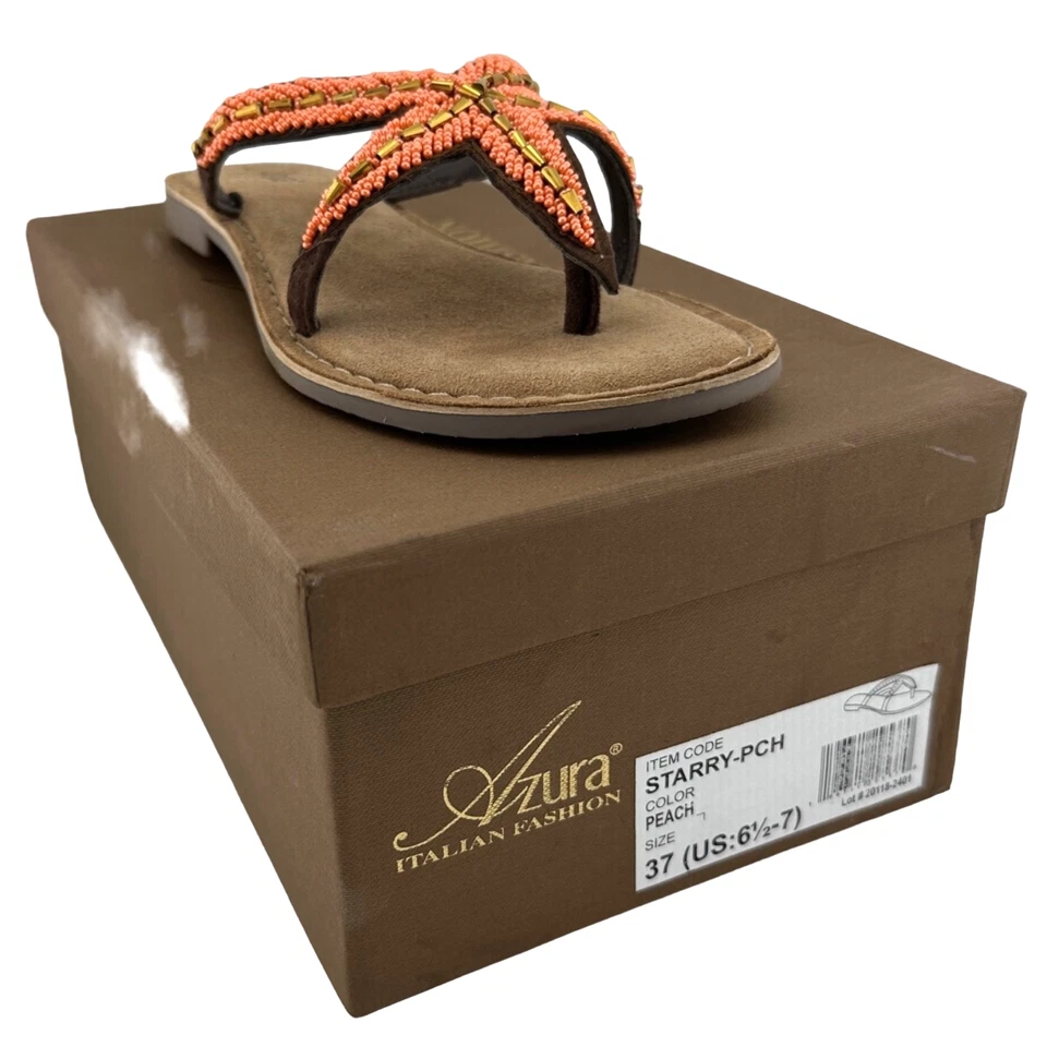 Women's New Azura Starry by Spring Step Beaded Starfish Thong Sandals size 6.5-7 - Image 2 of 4