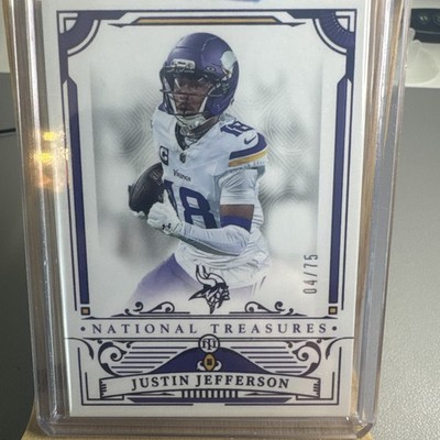 2025 Panini National Treasures - Justin Jefferson #65 Purple /75