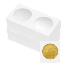 Coin Flips 2"x 2", 100 Pack Cardboard Coin Holder for 37mm/ 1.5" Coin Collection