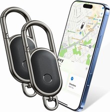 Keychain Air Tracker Tags-2 Pack, Bluetooth Tag Works with Apple Find My APP
