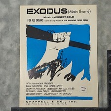 1960 Exodus (tema principal) Ernest Gold órgano partituras Chappell Hammond Spinet V