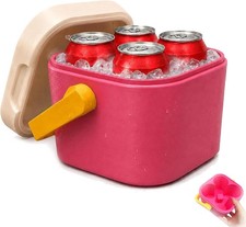 Retro Mini Cooler for 4 Cans,Portable Cooler Box for 12Oz Tall Cans