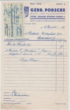 Rechnung 1939 Fi. Gebr. Porsche Zittau Äußerer Oybiner Strasse Möbel+Polsterware