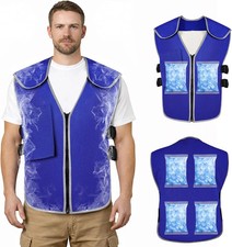 Cooling Vest with 20 Ice Pack,Adjustable Ice Vest for Men Women,Reflective Cool