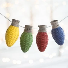 Dresden & Company SET of 4 LITTLE WOVEN CHRISTMAS BULBS-2025-Longaberger Weavers