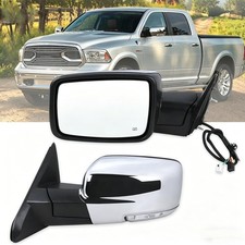 Left Driver Side Mirror Compatible with 2013-2018 Ram 1500 2500 3500 with Power