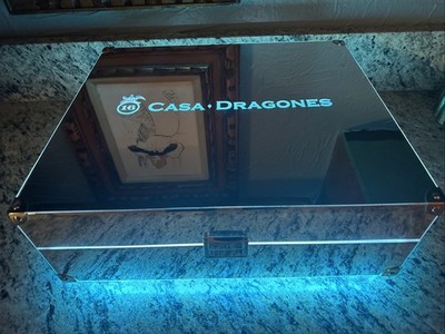 Rare Edition  Casa Dragones Cristalino Tequila Lighted Display Case