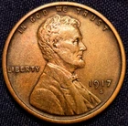 1917 S Lincoln Wheat Penny Cent ~Higher Grade~ About Uncirculated/XF/Red tinted