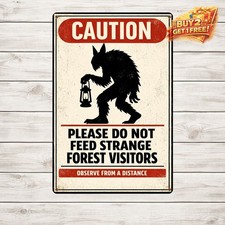Bigfoot Funny Sasquatch Sign Gifts For Outdoor Warning Sign