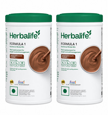 2 X Herbalife Formula 1 Healthy Meal Nutritional Shake CHOCOLATE 500 GMS
