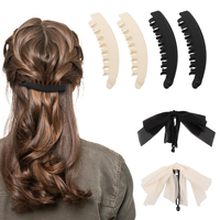6 StüCk Banana Clip Set FüR Frauen: 2 Schleifen Banana Clips & 4 GroßE Bananen H