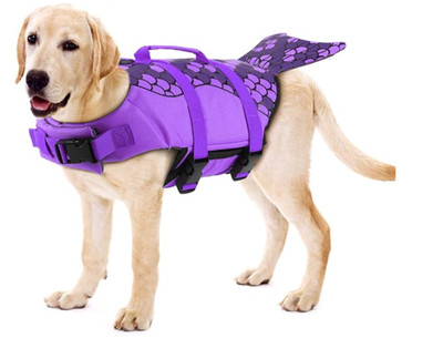 Medium: EMUST Dog Life Vests for Swimming, Boat, Pool, Ripstop Pet