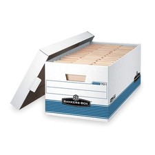 BANKERS BOX 00701 File Box,Blue; White,10 H,P...