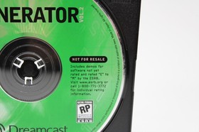 Refurbished Sega Dreamcast Generator Vol 2 Disc Only Mint Clean Good Pristine