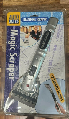 Auto Aid Magic Heated Ice Scraper w/ Extendable Handle