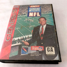 ESPN Sunday Night NFL for Sega Genesis in Original Box Case Cartridge Tested