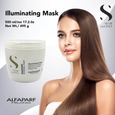 AlfaParf - Semi Di Lino Diamond Illuminating Mask (Normal Hair) - 500ml/17.4oz