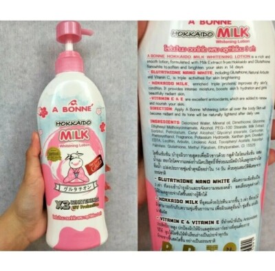 3 x A BONNE' HOKKAIDO MILK WHITENING LOTION Hokkaido Milk