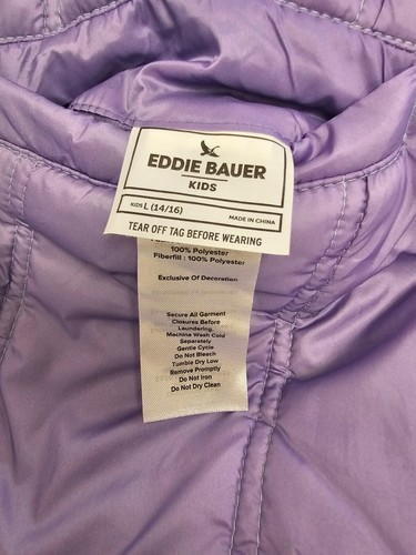 Eddie Bauer Kids Girls Reversible Hooded Full Zip Jacket, Blue/Purple, L-14/16 - Picture 11 of 13