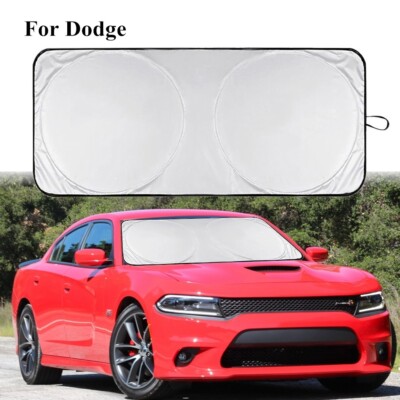 For Dodge Auto Sun Shade Window Screen Windshield Cover UV Block Heat Shield