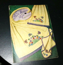 Vtg Crochet Pattern Book 10 cent Cover Price 1950s Fair  Bazaar Projects -RM2 9